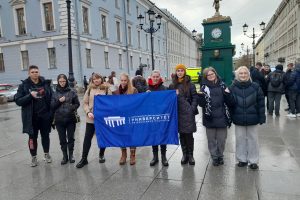 4 ноября Патриотический отряд СПбГУВМ участвовал в проведении акции, посвященной Дню народного единства